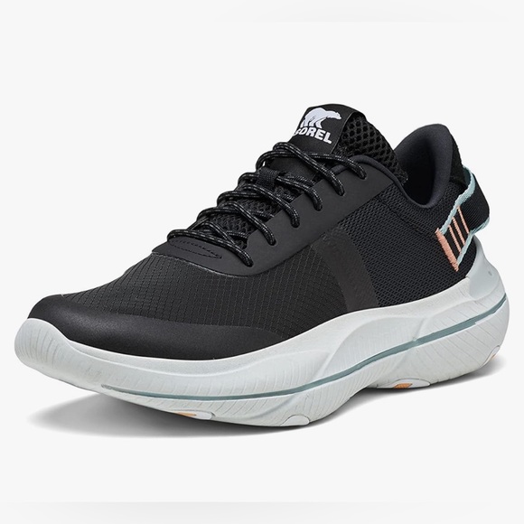 Sorel Explorer Blitz Leisure Lace Tennis Shoes Black Blue Hint Women’s Size 9.5 - Picture 1 of 11